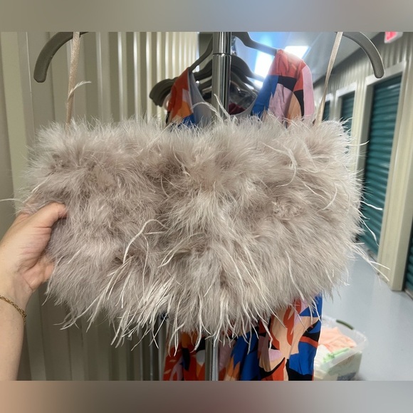 LAMARQUE Zania Top ($295) Feather Bustier tan/nude - LIKE NEW - size medium - Picture 14 of 14